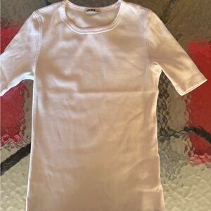 Buck Mason White Short Sleeve Ribbed Tee